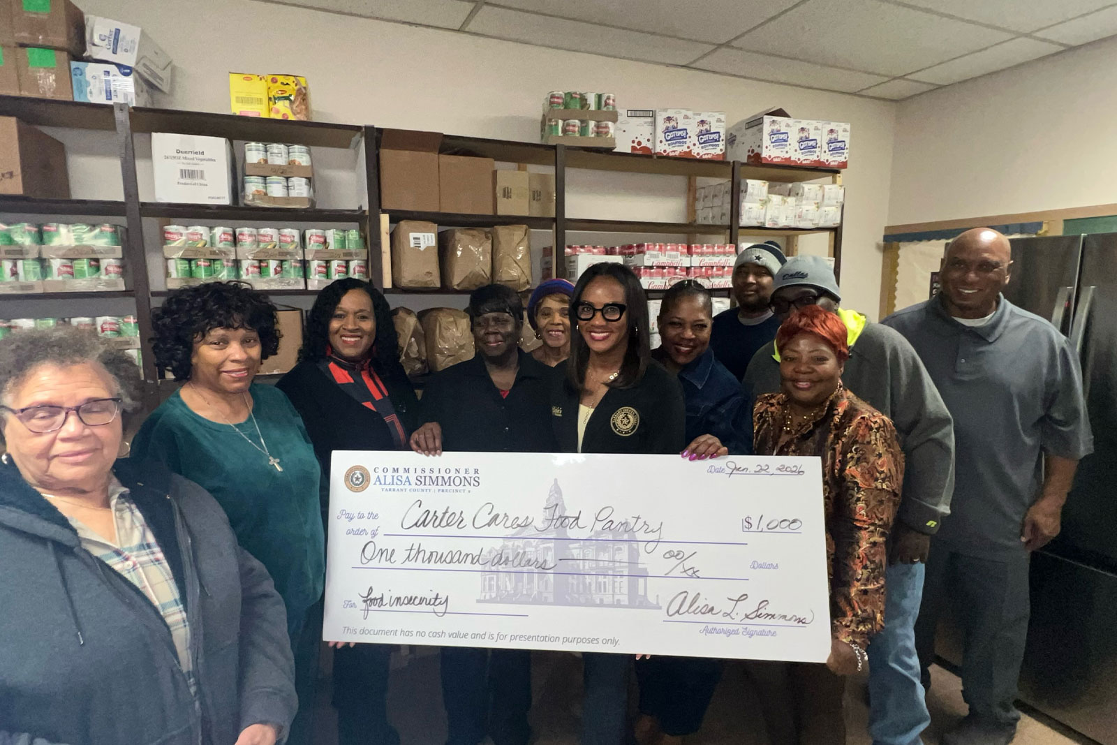 Community members receiving food pantry support